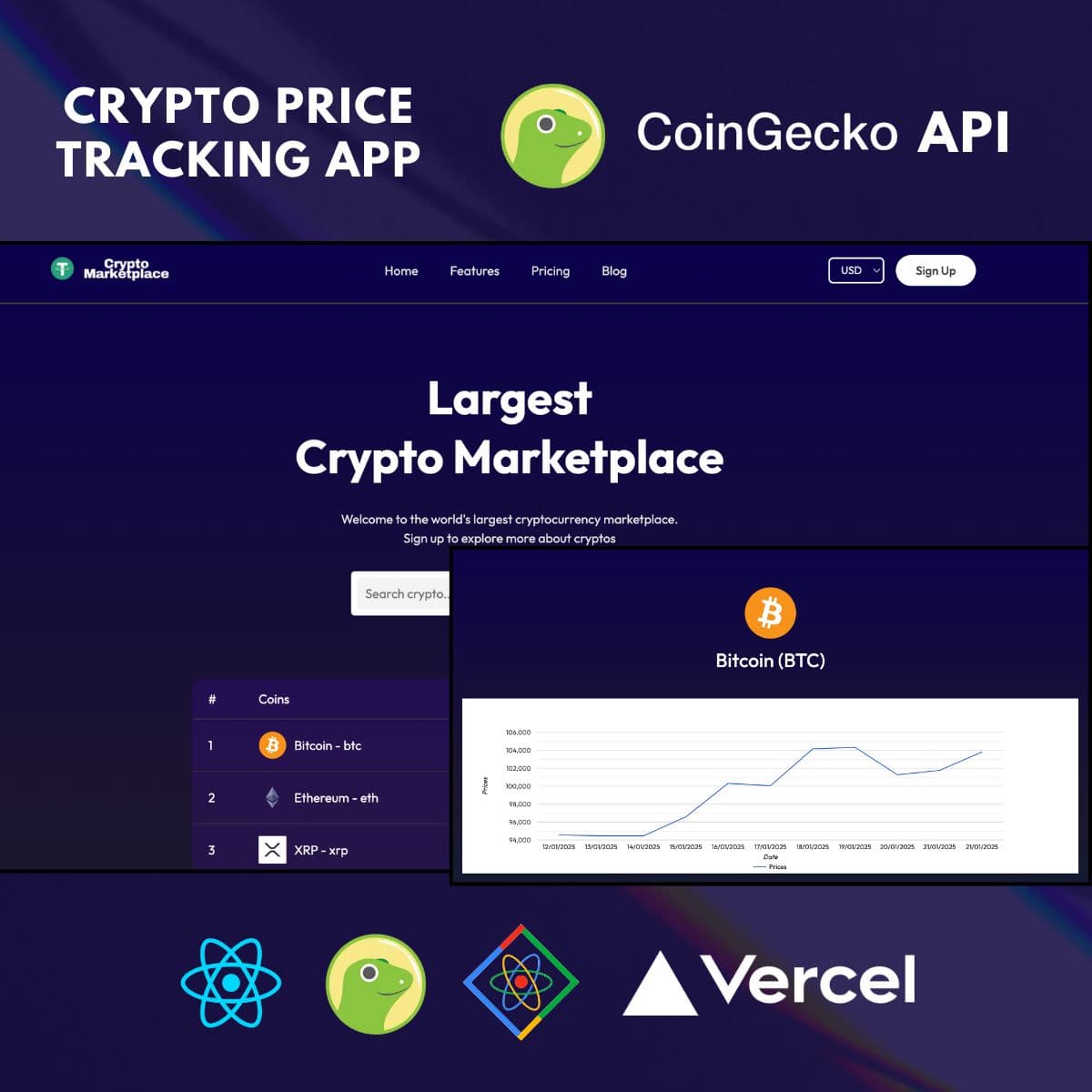 Crypto Marketplace Web App screenshot