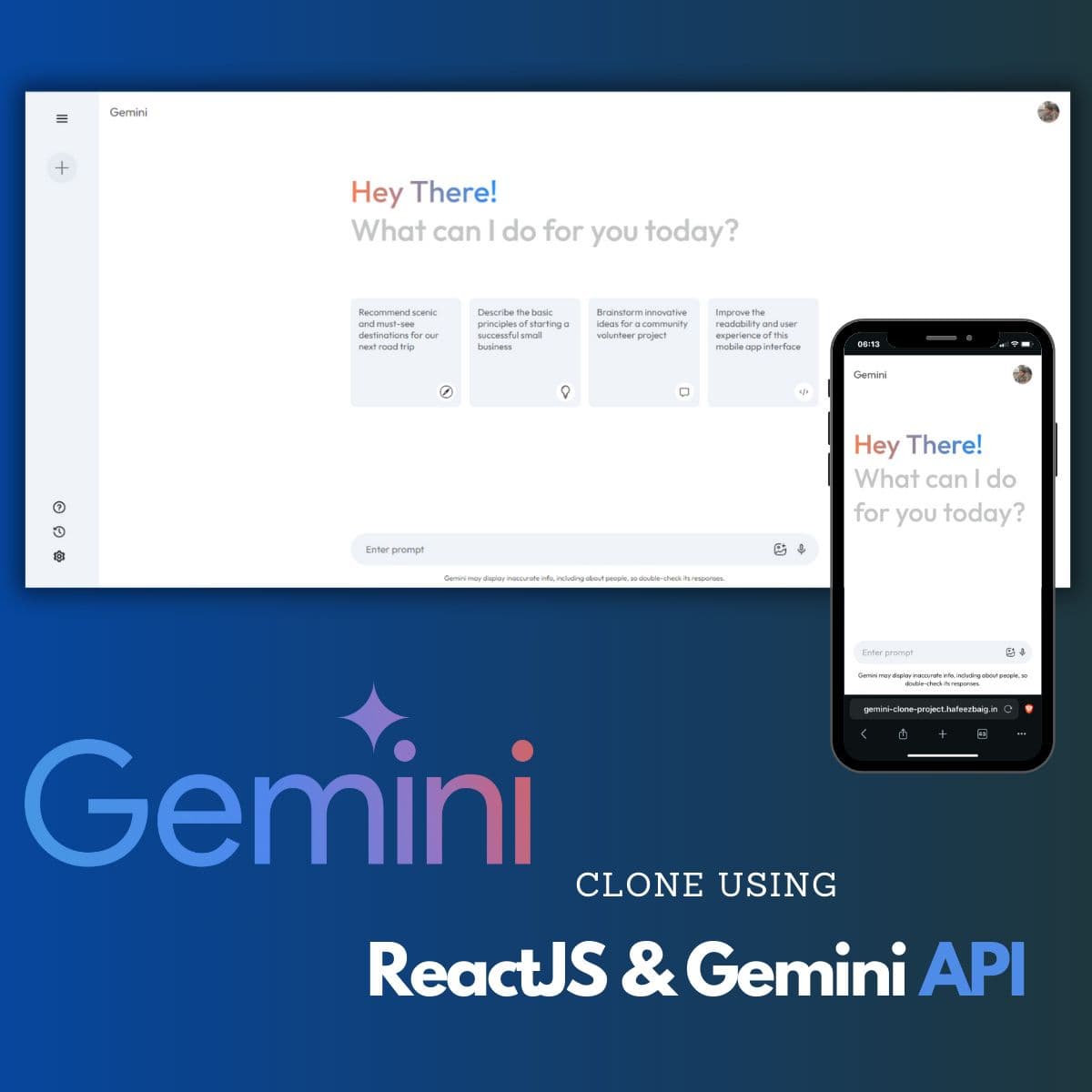 Gemini Clone App screenshot